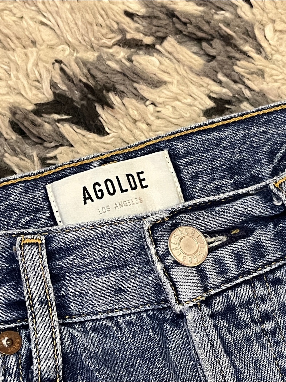 AGOLDE Riley Crop High Rise Straight Jeans Distressed Blue Size 24 - Picture 5 of 11
